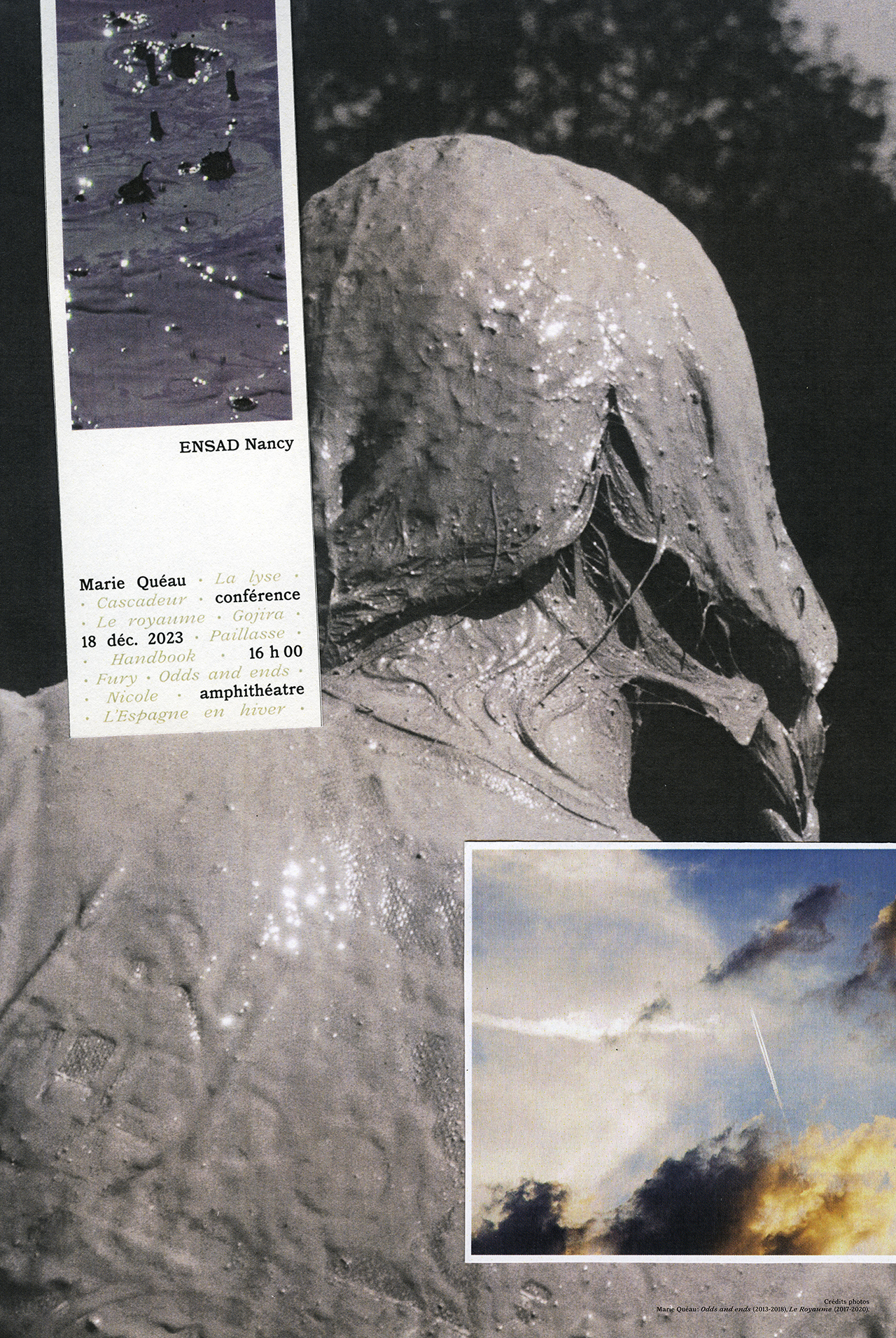 Affiche pour la conférence de Marie Quéau