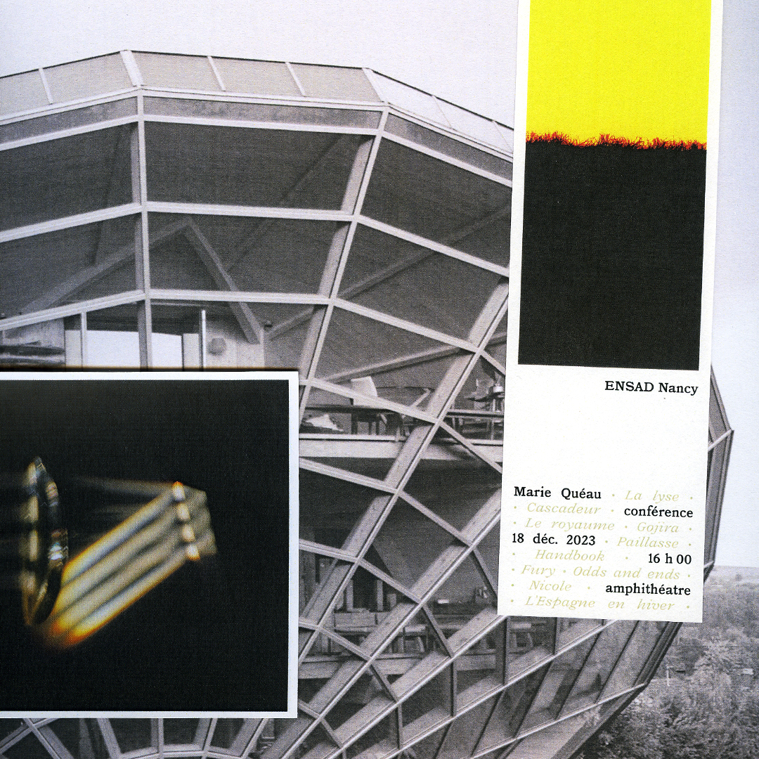 Affiche pour la conférence de Marie Quéau