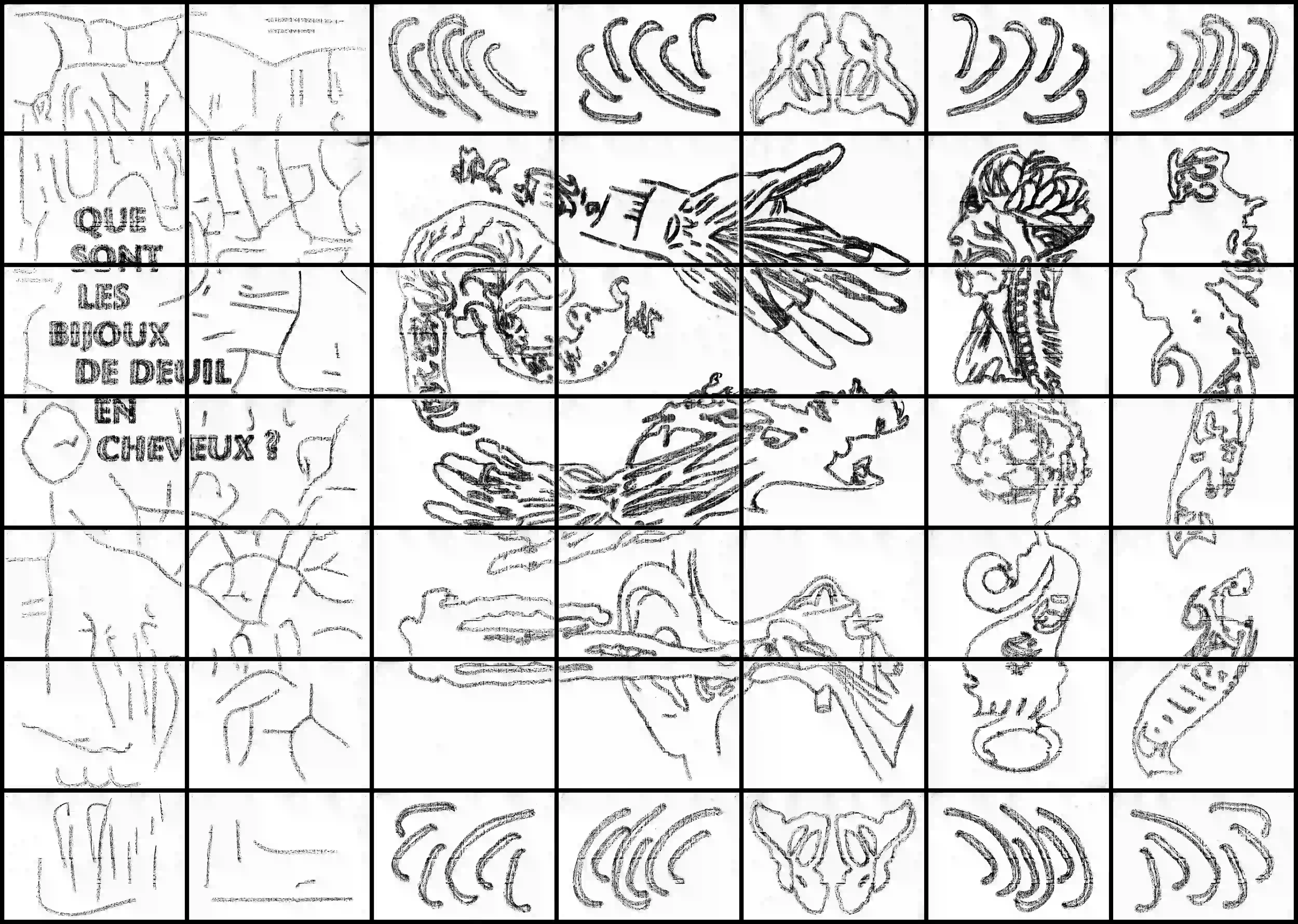accrochage d'une fresque incarnant la fiction graphique
